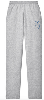 TCNJ Nursing Stethoscope Open Bottom Sweatpants with Pockets