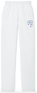 TCNJ Nursing Stethoscope Open Bottom Sweatpants with Pockets