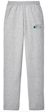 TCNJ Nursing Daisy Nurse Open Bottom Sweatpants with Pockets