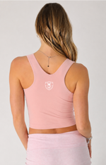 Dawg Park Ladies Performance Crop Racerback Tank w/ Built-In Bra