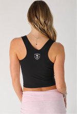 Dawg Park Ladies Performance Crop Racerback Tank w/ Built-In Bra