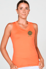 Sofibella Embroidered V-neck Racerback Tank
