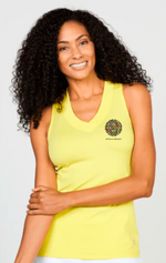 Sofibella Embroidered V-neck Racerback Tank