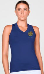 Sofibella Embroidered V-neck Racerback Tank