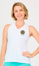 Sofibella Embroidered V-neck Racerback Tank