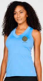 Sofibella Embroidered V-neck Racerback Tank