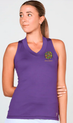 Sofibella Embroidered V-neck Racerback Tank