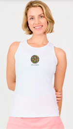 Sofibella Embroidered Racerback Tank