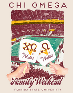 FSU Chi Omega Fall 2026 Family Weekend Comfort Colors T-Shirt