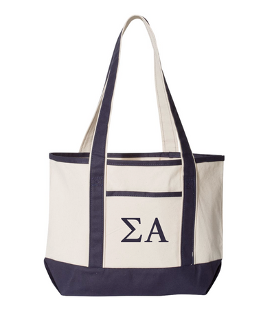 Delaware Sigma Alpha Fall 2026 Embroidered Tote Bag