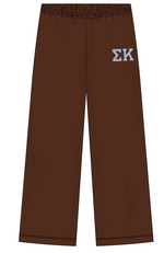 WVU Sigma Kappa Embroidered Wide Leg Sweatpants with Pockets