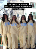 WKU Chi Omega Camo Stitched Patch YourWay Wide Leg Sweatpants with Pockets