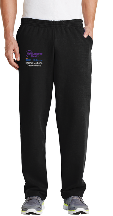 NYU Langone Pocketed Sweatpants with Open Bottoms