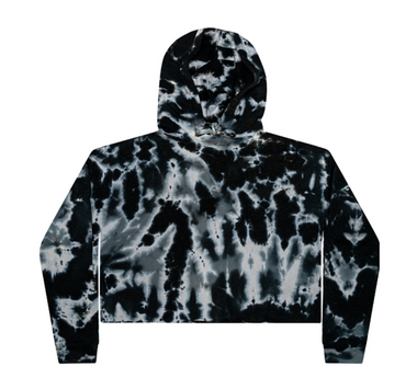 Colortone Women's Tie-Dyed Crop Hooded Sweatshirt