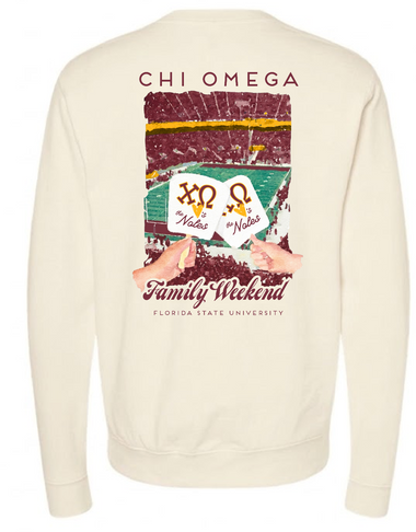 FSU Chi Omega Fall 2026 Family Weekend Crewneck