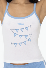 Ribbon Spaghetti Strap Tank Top