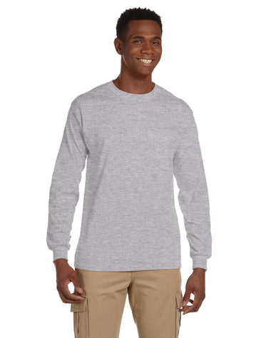 Gildan Ultra Cotton Long Sleeve Pocket Tee
