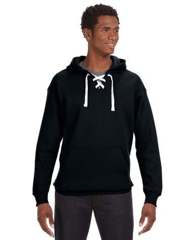 J. America Sport Lace Jersey Hooded Pullover